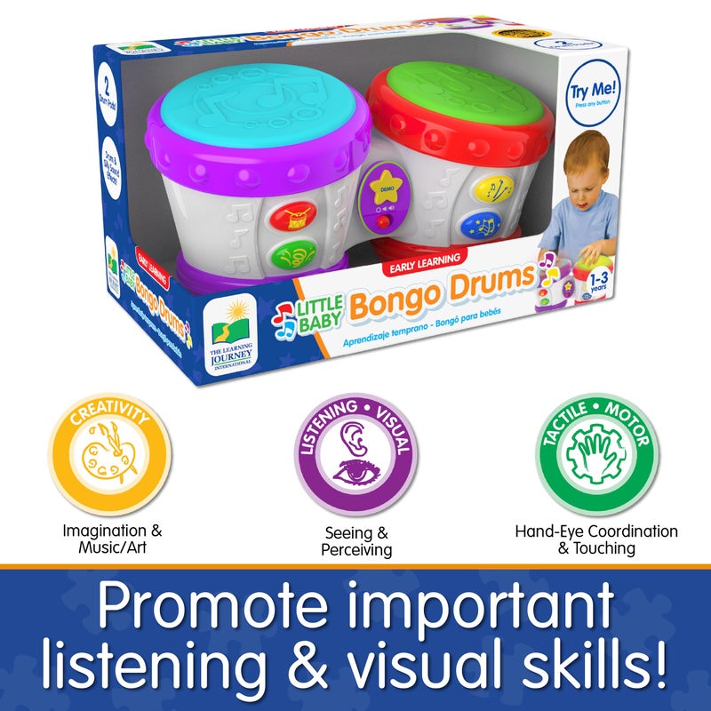 The Learning Journey Early Learning - Little Baby Bongo Drums - Electronic Musical Toddler Toys & Gifts for Boys & Girls Ages 12 Months & Up - Award Winning Musical Learning Toy, Multi - Image 4